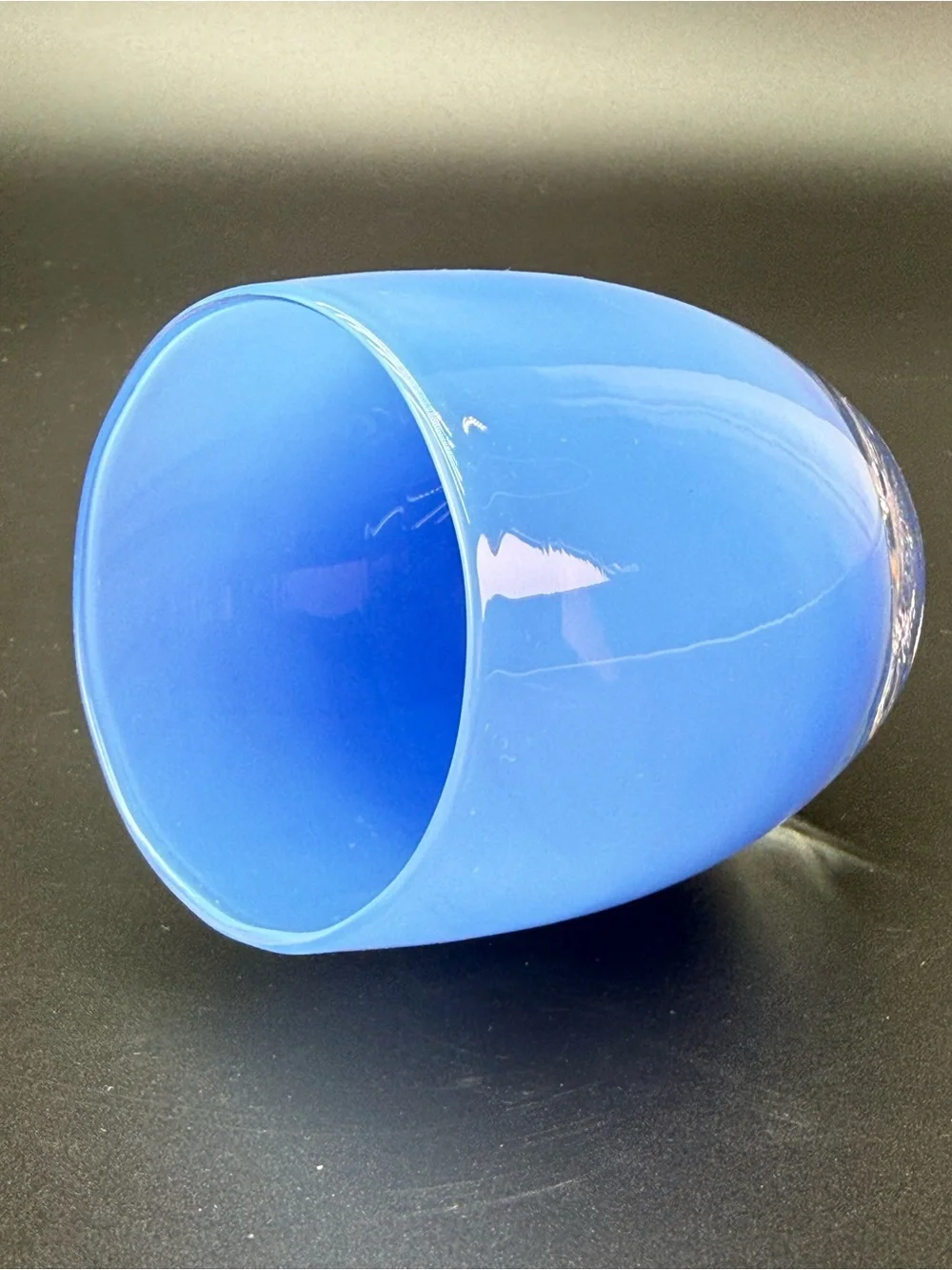 Blue Glassy Baby Votive Candle Holder